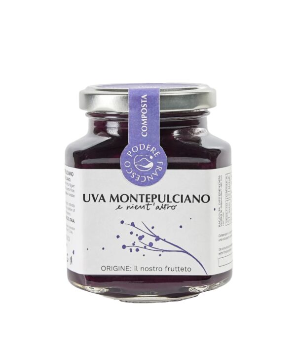 Composta di uva Montepulciano 
SENZA ZUCCHERO 600gr